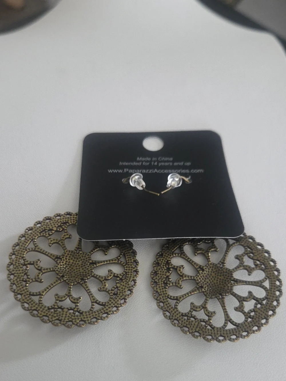 Paparazzi Floral Fortunrs Brass Earrings NWT